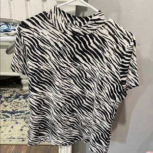 Zebra print top